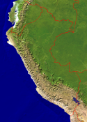 Peru Satellite + Borders 849x1200